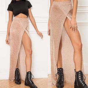Superdown Keva Wrap Maxi Skirt